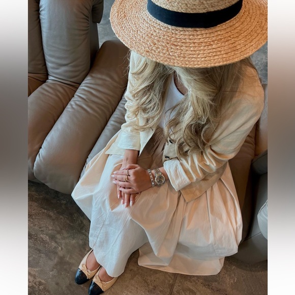 Zara 100% Linen Blazer Jacket Coat Beige Cream Neutral ZW Collection lined S NWT - Picture 8 of 16